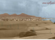 Foto coloreada: las dunas de Las Palmas de Gran Canaria
