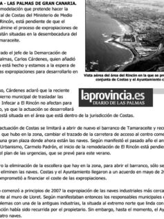 Costas espera por el Ayuntamiento para poder iniciar la remodelación de El Rincón. ( Laprovincia.es)