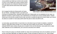 Costas recupera la playa de callaos de El Rincón ( www.laprovincia.es).