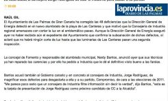 Barrios corrige los 48 defectos del alumbrado de Las Canteras ( www.laprovincia.es).