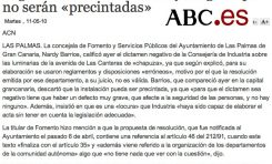 Barrios califica de «chapuza» el dictamen negativo de sus luminarias y asegura que no serán «precintadas» ( www.abc.es).