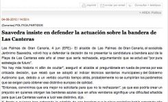 Saavedra insiste en defender la actuación sobre la bandera de Las Canteras  (www.abc.es).