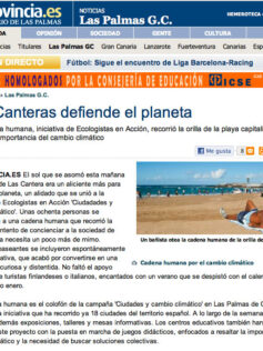 Las Canteras defiende el planeta ( www.laprovincia.es).