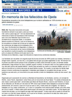 En memoria de los fallecidos de Ojeda ( laprovincia.es).