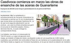 Casdivoca comienza en marzo las obras de ensanche de las aceras de Guanarteme ( laprovincia.es).