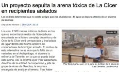 Un proyecto sepulta la arena tóxica de La Cícer en recipientes aislados (laprovincia.es).