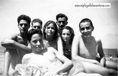 Juan y Vicente García, Armando Molina, Pepa García etc.. en 1950.-colecc. Vicente García