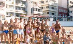 Fiesta en la Playa Chica, década de los 80