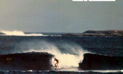 Surf en los 80-Oscar el ahijado bajando la Barra con tiempo sur