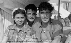 Pichichi Martinón, Juanso Bonny y un amigo sobre 1950-colecc. Familia Armas