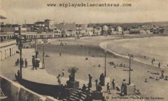 Vista de la playa y su paseo sobre 1940