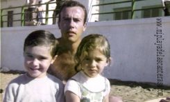 Totoyo Millares con su hijo Yuri y su sobrina Eva- colecc. Yuri Millares