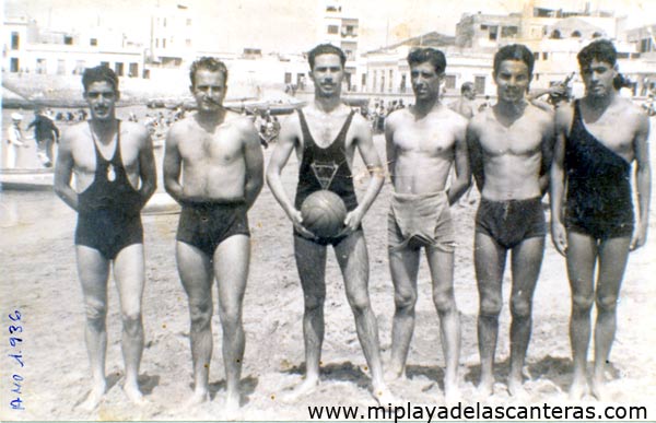 Equipo de waterpolo del Club PALA. 1936