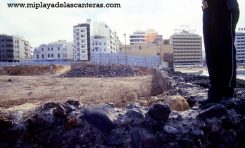 Las obras en el solar de La Puntilla- Sobre 1982-foto: Tato Gonçalves.
