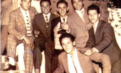 Domingo, Manolo Abadin, Luís Prada, Pepe, etc en el Club PALA sobre 1955- colecc. Domingo Suárez.