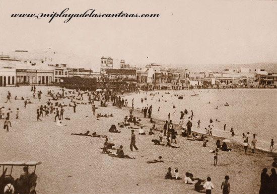 La playa de Las Canteras en 1925