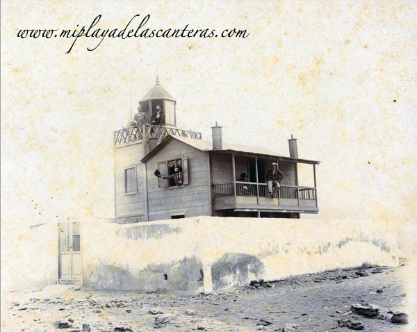 Una de las primeras casas de la antigua playa del Arrecife, ahora playa de Las Canteras. Principios del siglo pasado