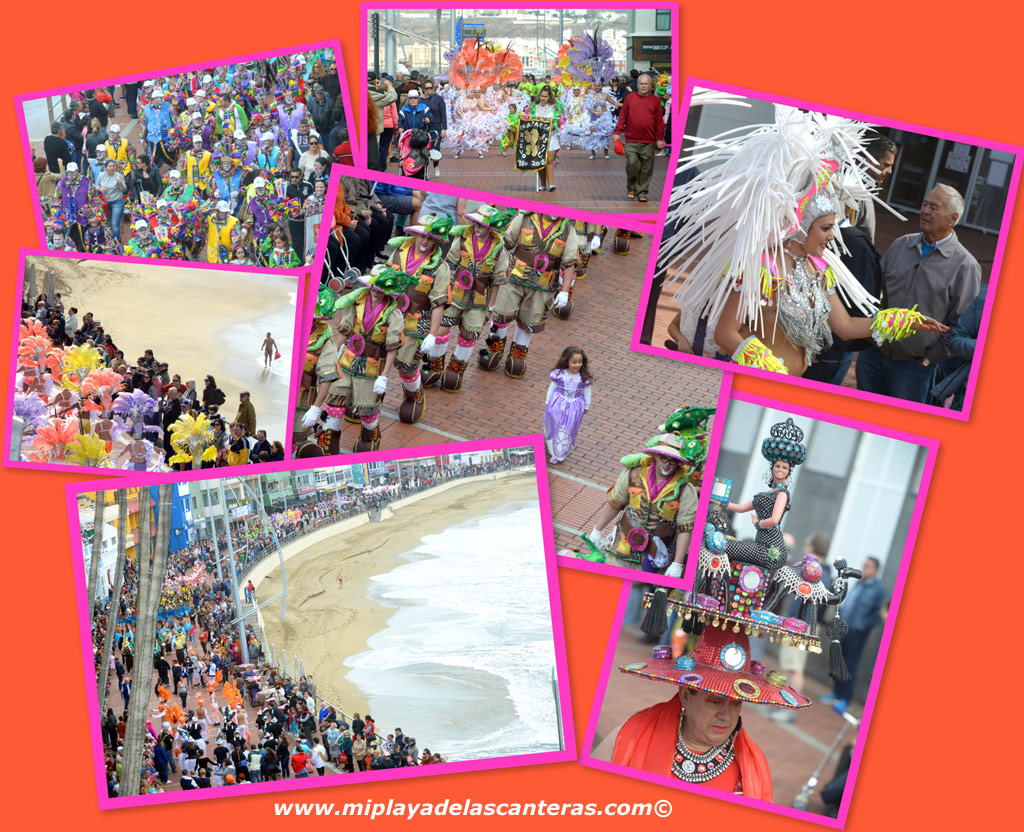 El color del Carnaval alegró Las Canteras.