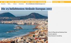 Uno de los mayores periódicos regionales de Alemania coloca a Las Canteras entre las mejores playas de Europa en 2017