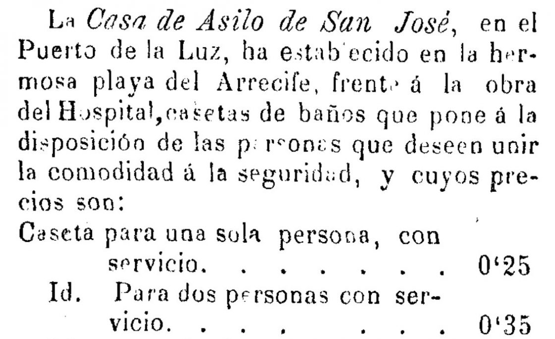 Servicio de baños. 1893