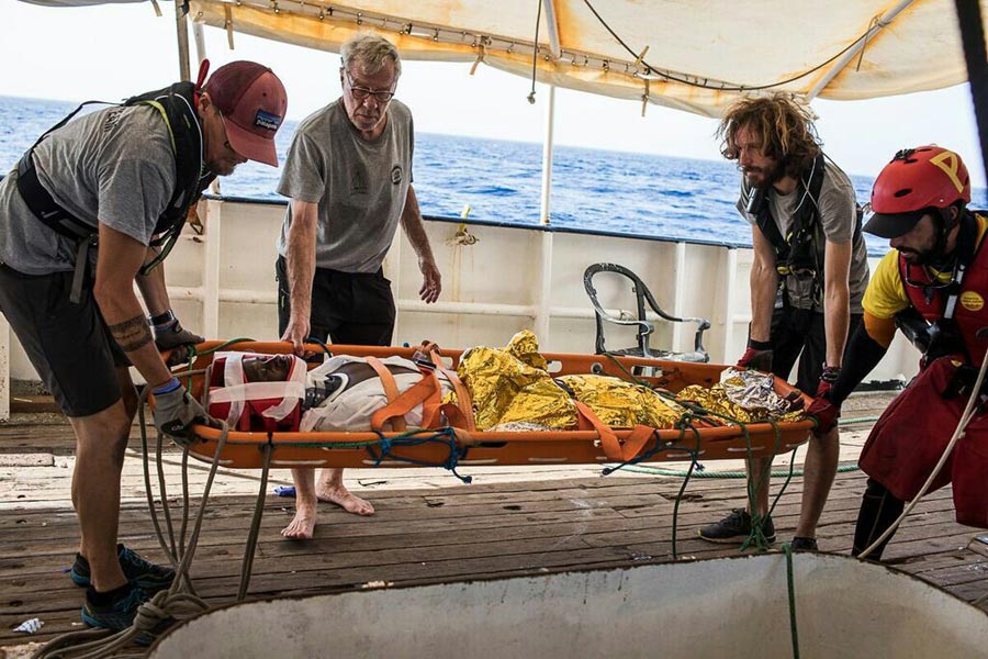 Pepe Casas, un canterano a bordo del Astral, buque insignia de Open Arms en el rescate de refugiados