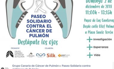 Este domingo paseo solidario por Las Canteras contra el cáncer de pulmón