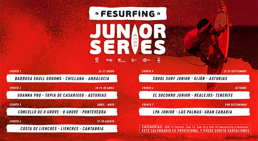 Regresa el “Fesurfing Junior series”, el circuito oficial de la Federación Española de surfing en categorías júnior