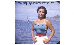 Maria del Carmen Benjumea, para muchos la mujer más guapa que pisó la playa de Las Canteras en los años cincuenta