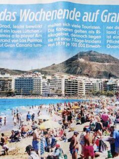 La playa de Las Canteras protagoniza la imagen de portada del diario alemán Bild