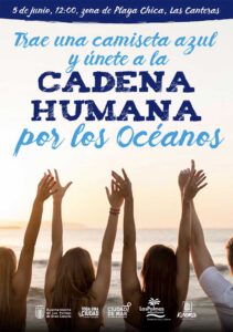 Domingo 5 de junio: la ciudad se suma al Día Mundial de los Océanos y convoca una cadena humana en defensa de la vida en el mar. Vente y «encadénate»