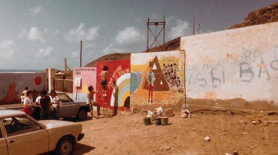 1981: murales contra la urbanización de El Confital
